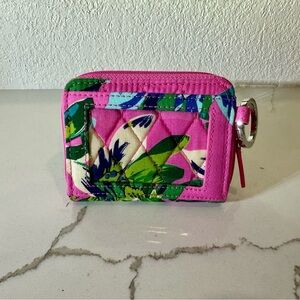 Vera Bradley Tropical Pink Quilted Women's Zip Wallet